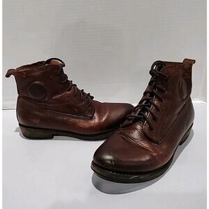 Blackstone Leather Ankle Boots Womens Size 9.5 /41 Laces GL 50 Old Yellow Brown